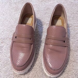 Dolce Vita nude snakeskin loafers 7.5